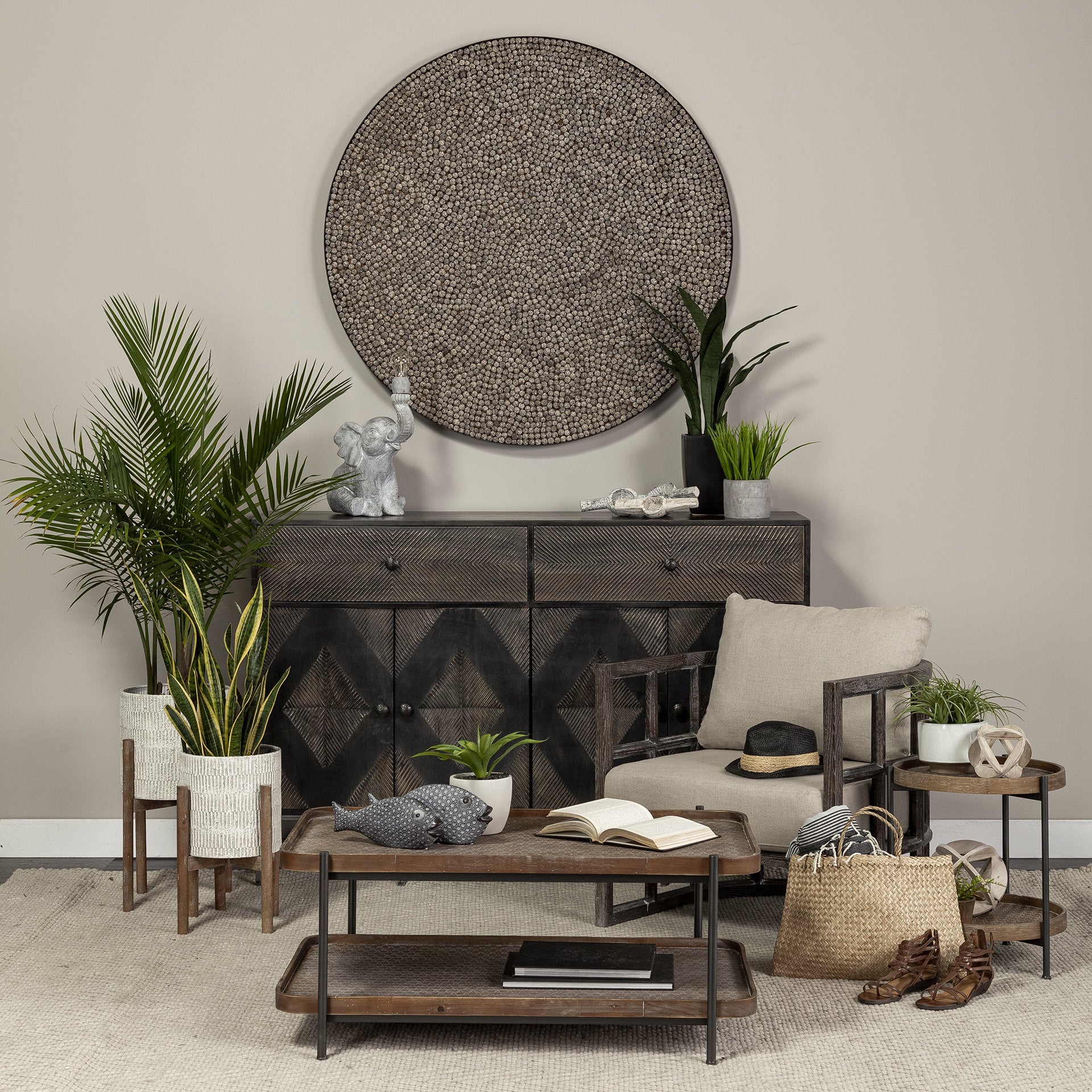 ounce round elevated planters, ounce round elevated planters, round elevated planters, ceramic ounce round elevated, set cream ceramic