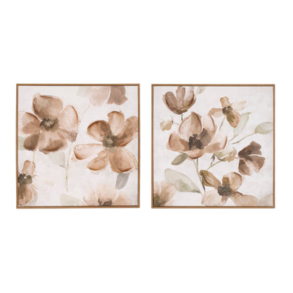 PALISADES SET OF TWO FLORAL NATURAL FRAMED WALL ART - Varnish & Vibe