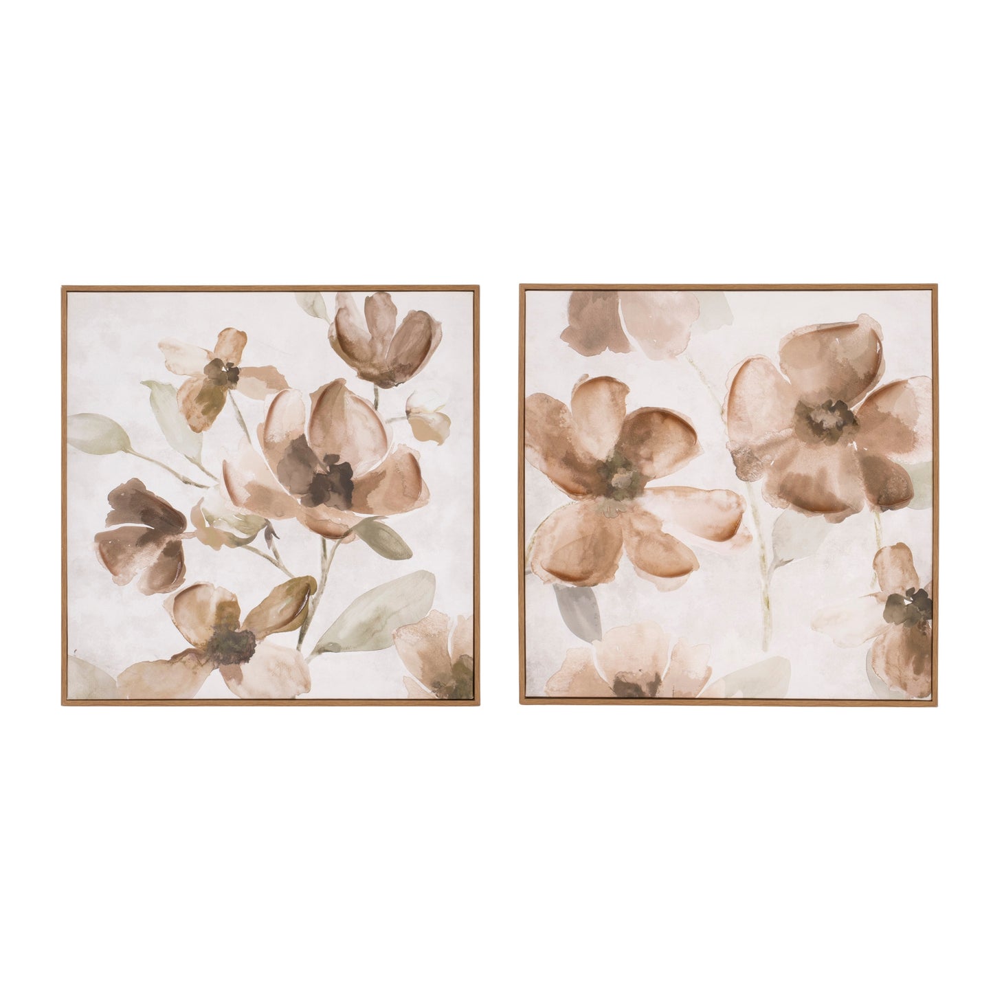 PALISADES SET OF TWO FLORAL NATURAL FRAMED WALL ART - Varnish & Vibe