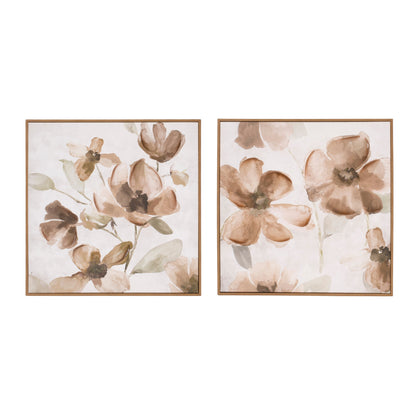 PALISADES SET OF TWO FLORAL NATURAL FRAMED WALL ART - Varnish & Vibe