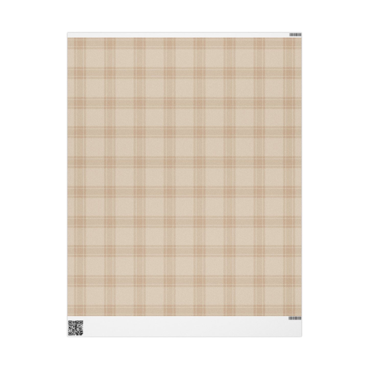 Neutral Plaid Wrapping Paper Roll – Beige Grid Gift Wrap for Weddings & Birthdays - Varnish & Vibe