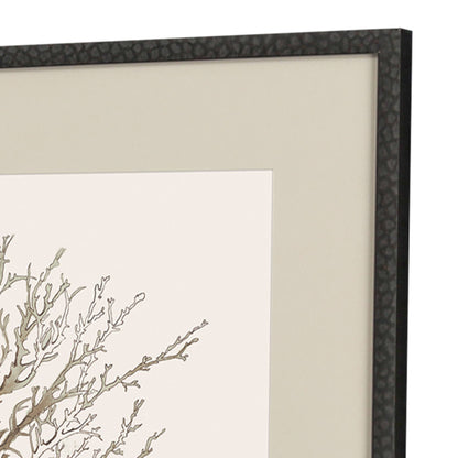 MALIBU SET OF TWO TAUPE CORAL BLACK FRAMED WALL ART - Varnish & Vibe