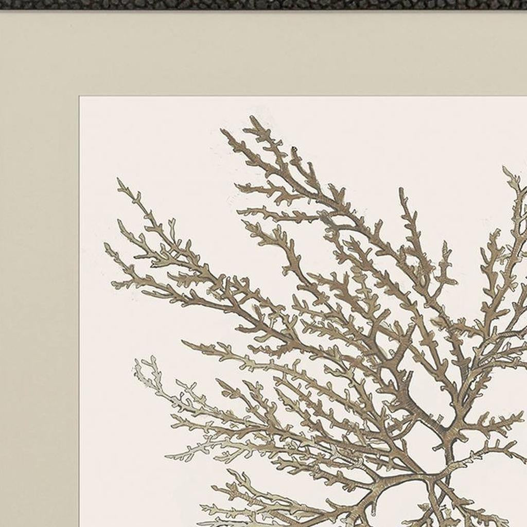 MALIBU SET OF TWO TAUPE CORAL BLACK FRAMED WALL ART - Varnish & Vibe