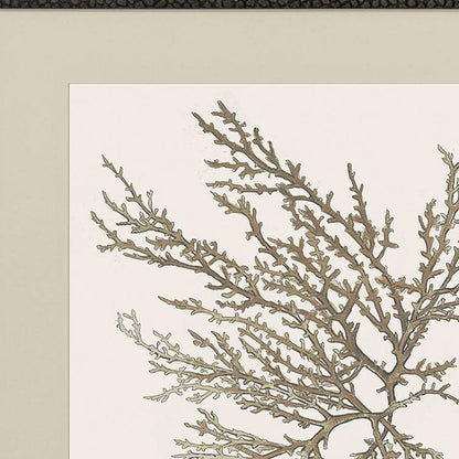 MALIBU SET OF TWO TAUPE CORAL BLACK FRAMED WALL ART - Varnish & Vibe