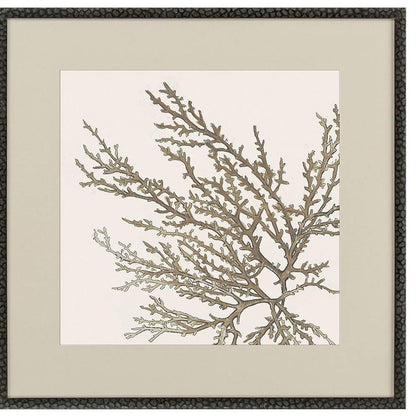 MALIBU SET OF TWO TAUPE CORAL BLACK FRAMED WALL ART - Varnish & Vibe
