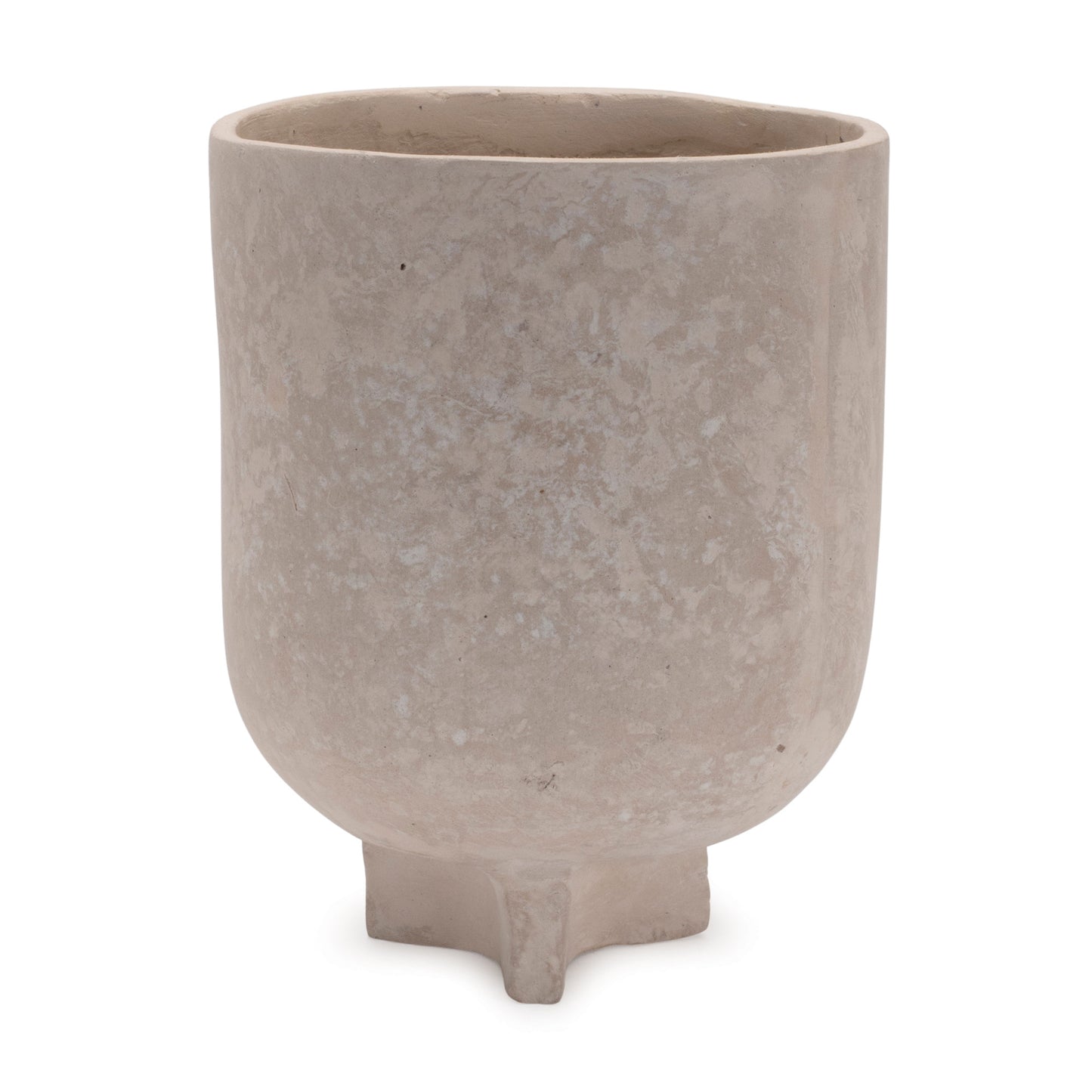 MALIBU 7" BEIGE RECYCLED PAPER URN TABLE VASE - Varnish & Vibe