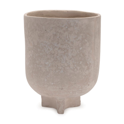 MALIBU 7" BEIGE RECYCLED PAPER URN TABLE VASE - Varnish & Vibe