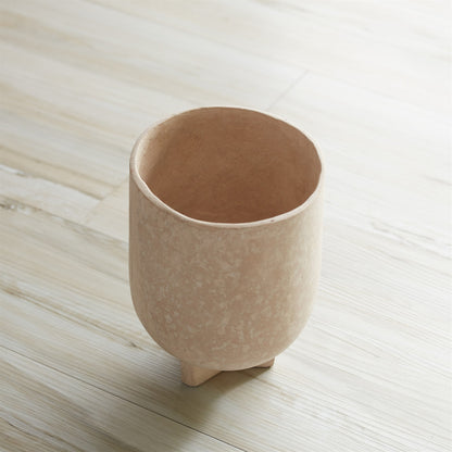 MALIBU 7" BEIGE RECYCLED PAPER URN TABLE VASE - Varnish & Vibe