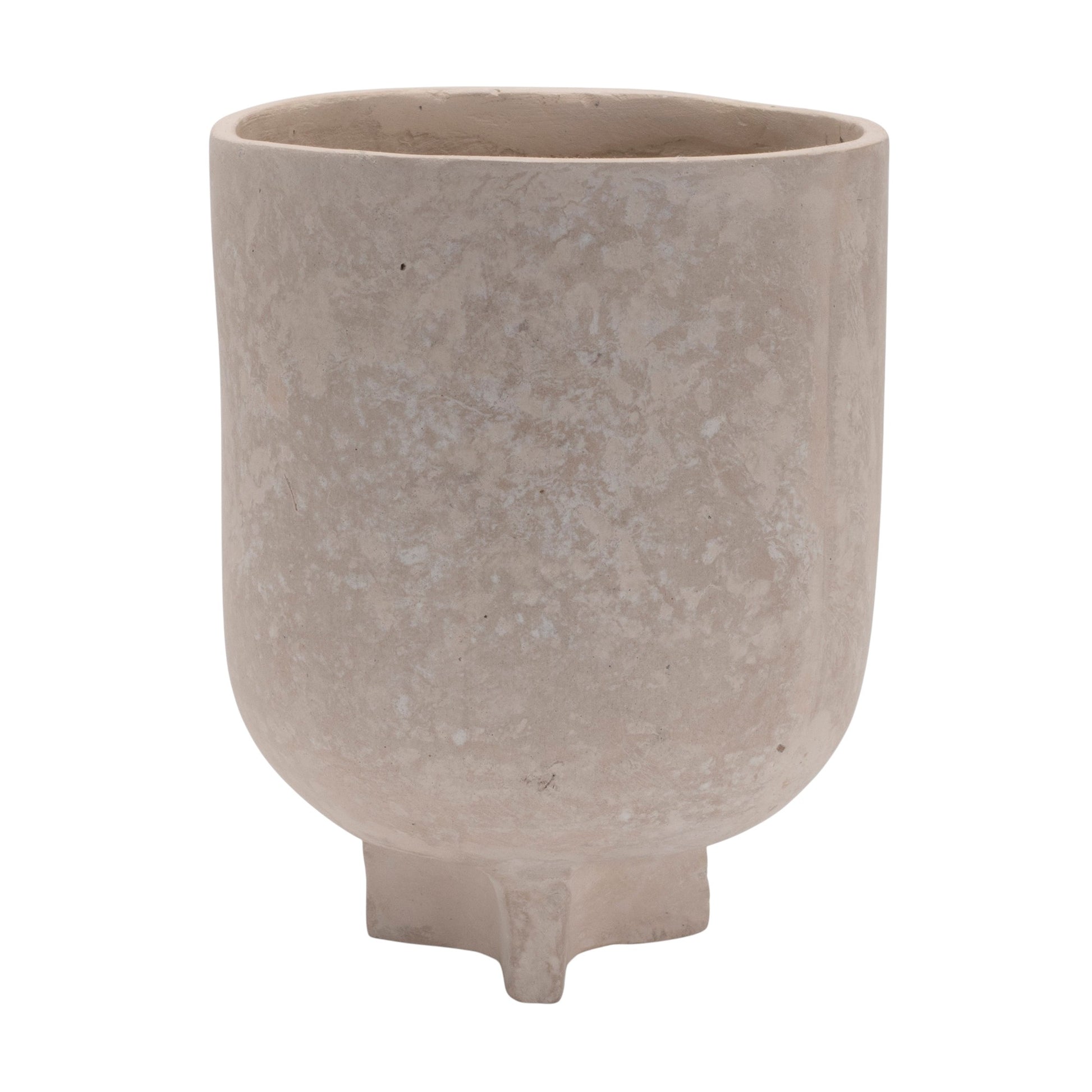 MALIBU 7" BEIGE RECYCLED PAPER URN TABLE VASE - Varnish & Vibe