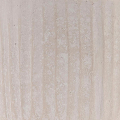MALIBU 8" BEIGE RECYCLED PAPER TEXTURED LINES URN TABLE VASE - Varnish & Vibe
