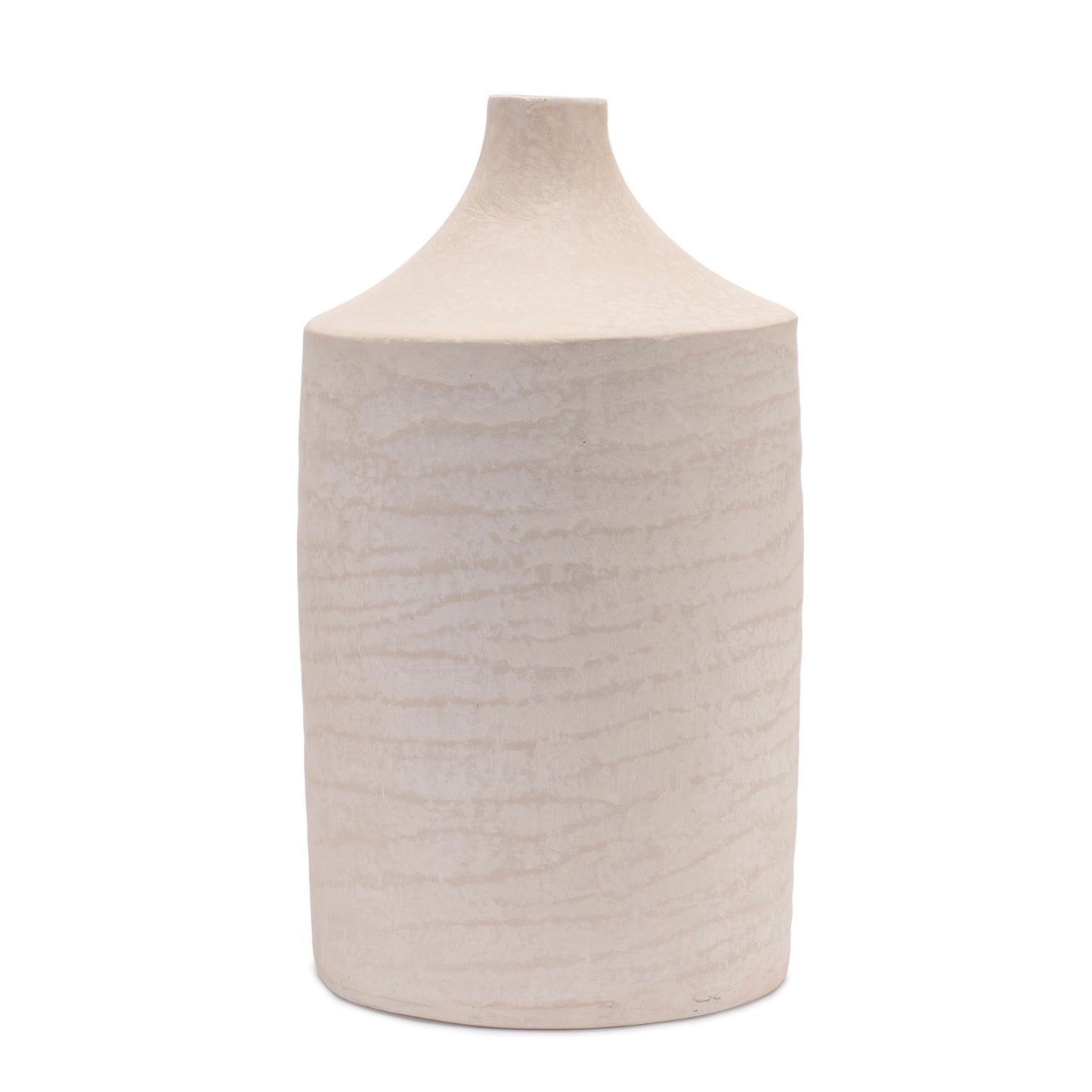 MALIBU 18" BEIGE RECYCLED PAPER CYLINDER JUG FLOOR VASE - Varnish & Vibe
