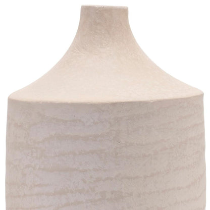 MALIBU 18" BEIGE RECYCLED PAPER CYLINDER JUG FLOOR VASE - Varnish & Vibe