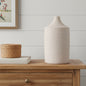 MALIBU 18" BEIGE RECYCLED PAPER CYLINDER JUG FLOOR VASE - Varnish & Vibe
