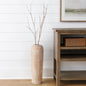 MALIBU 24" BROWN AND WHITE ROUND WOOD FLOOR VASE - Varnish & Vibe