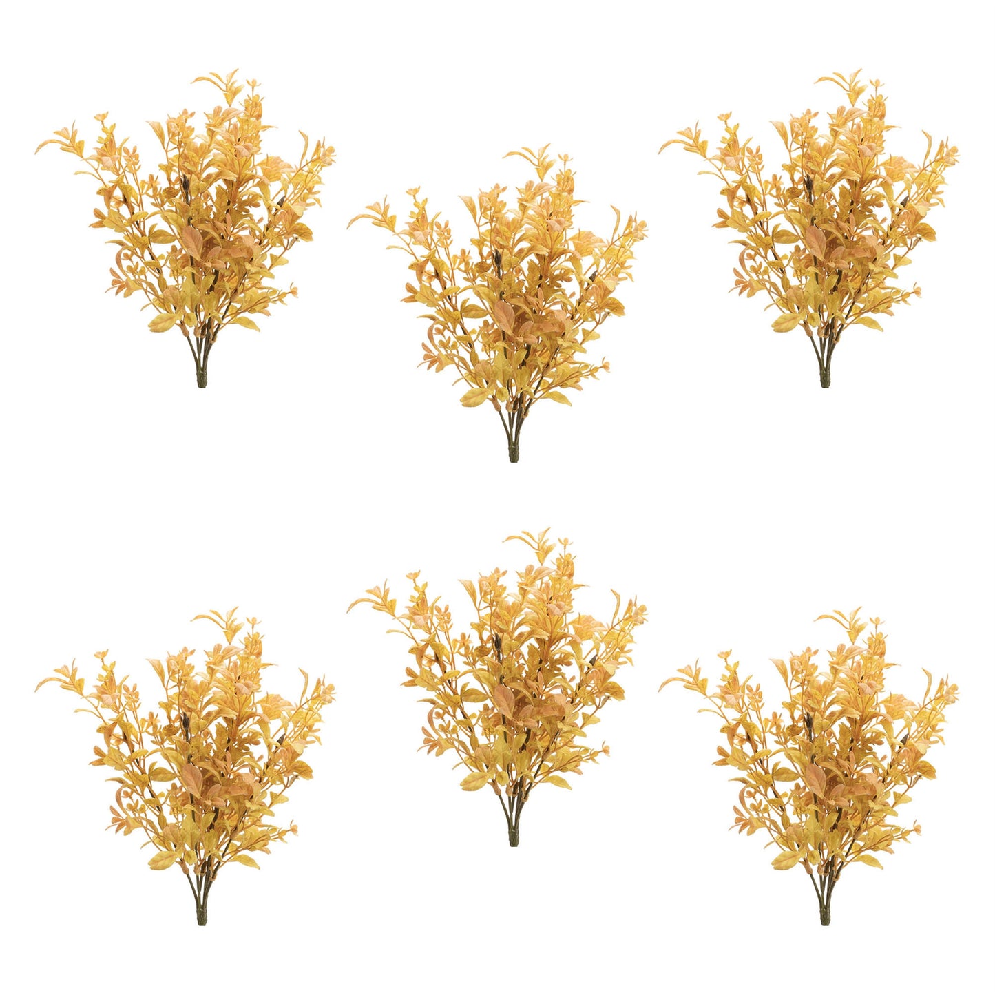 PALISADES SET OF SIX 9" YELLOW AND ORANGE ARTIFICIAL FOLIAGE - Varnish & Vibe