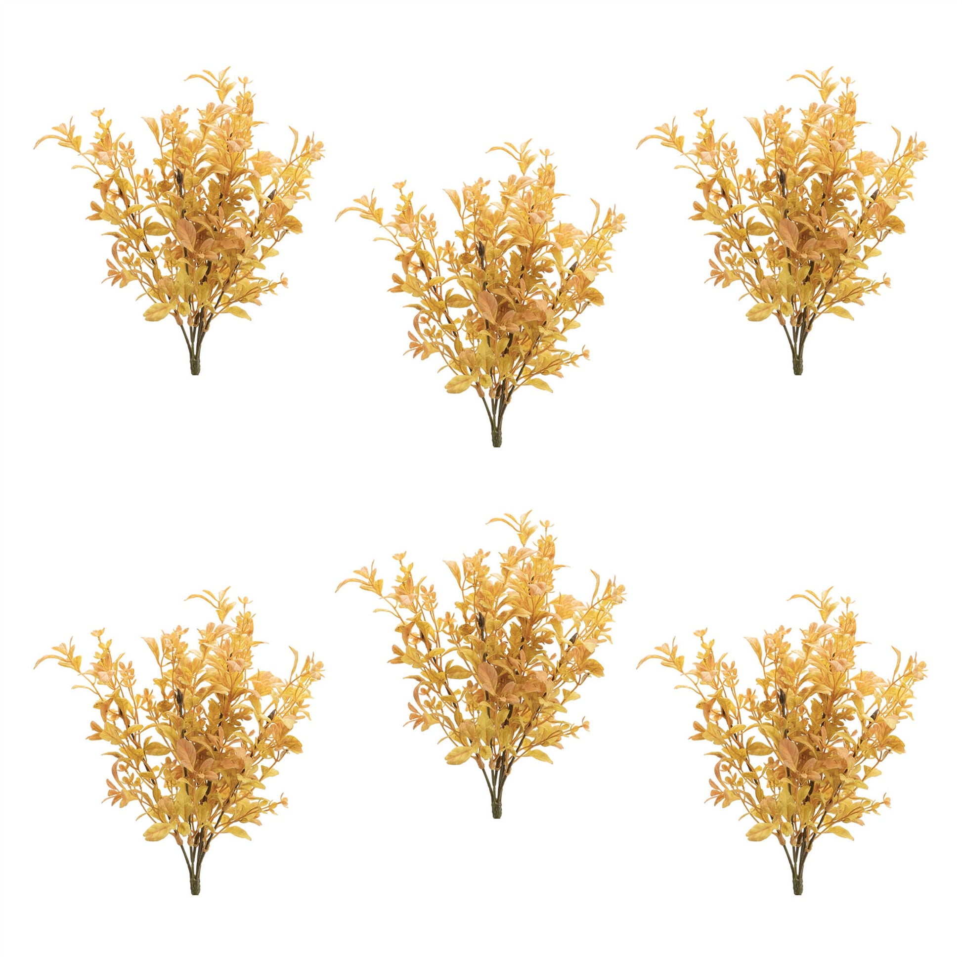 PALISADES SET OF SIX 9" YELLOW AND ORANGE ARTIFICIAL FOLIAGE - Varnish & Vibe