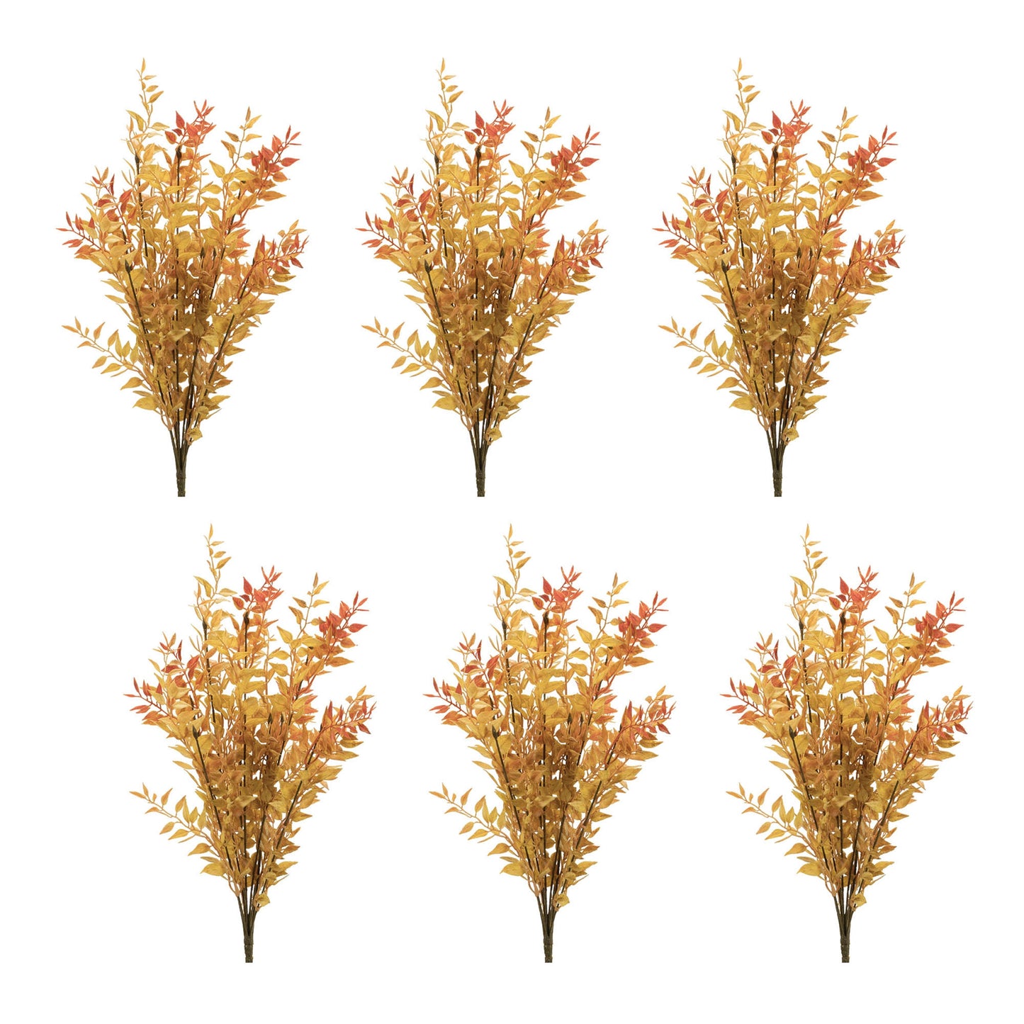 PALISADES SET OF SIX ORANGE AND YELLOW FALL FOLIAGE WREATH SPRAYS - Varnish & Vibe