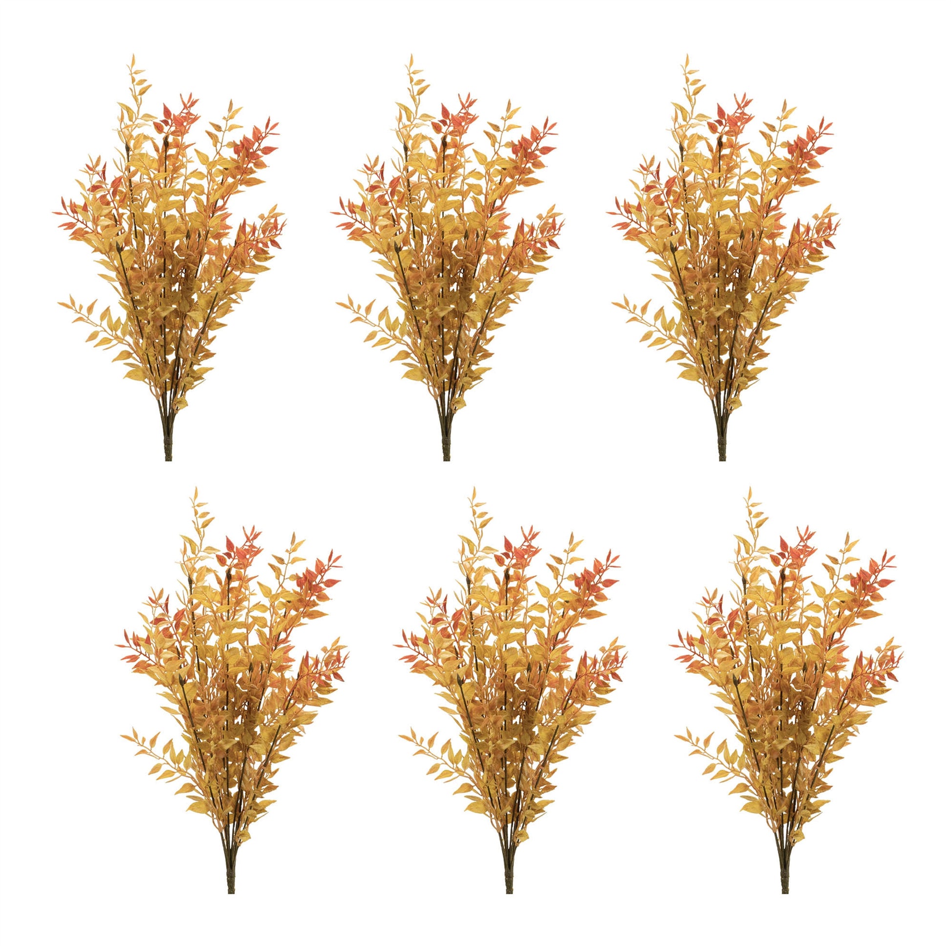 PALISADES SET OF SIX ORANGE AND YELLOW FALL FOLIAGE WREATH SPRAYS - Varnish & Vibe
