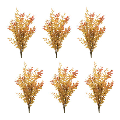 PALISADES SET OF SIX ORANGE AND YELLOW FALL FOLIAGE WREATH SPRAYS - Varnish & Vibe