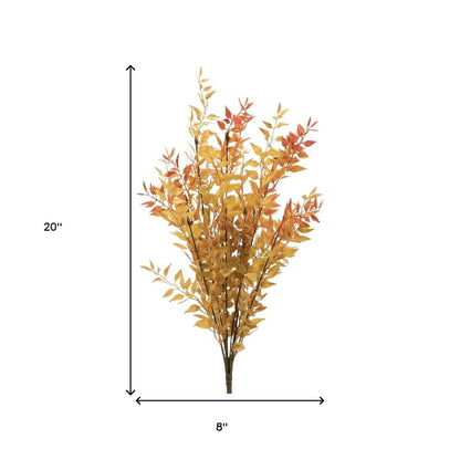 set 20" orange artificial plant, 20" orange artificial plant, 20" orange artificial, set 20" orange artificial, orange artificial plant