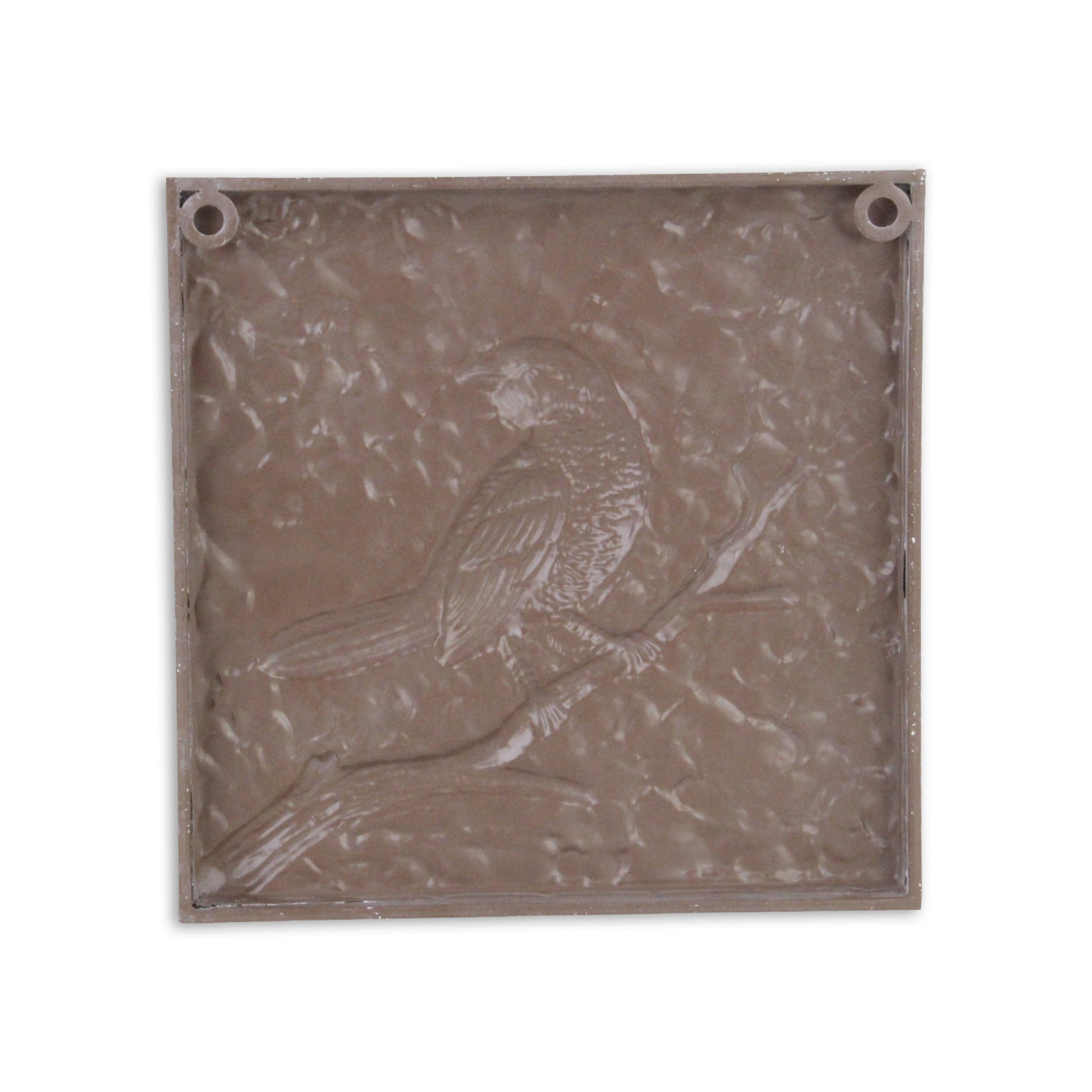 CALABASAS 10" X 10" WHITE BIRD METAL SQUARE HANGING WALL DECOR - Varnish & Vibe