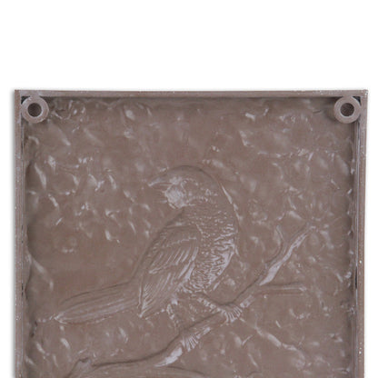 CALABASAS 10" X 10" WHITE BIRD METAL SQUARE HANGING WALL DECOR - Varnish & Vibe