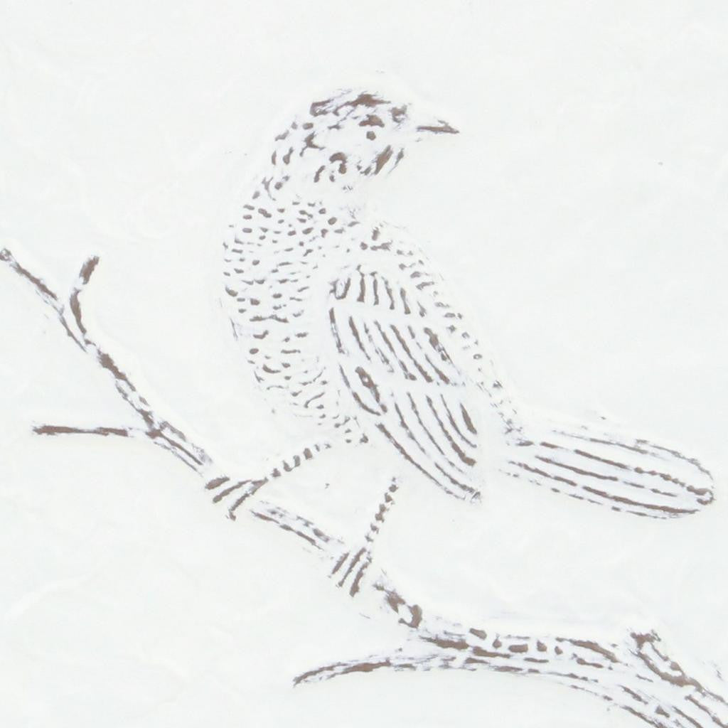 CALABASAS 10" X 10" WHITE BIRD METAL SQUARE HANGING WALL DECOR - Varnish & Vibe