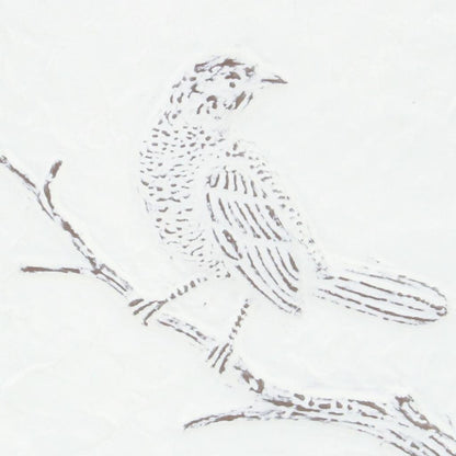 CALABASAS 10" X 10" WHITE BIRD METAL SQUARE HANGING WALL DECOR - Varnish & Vibe