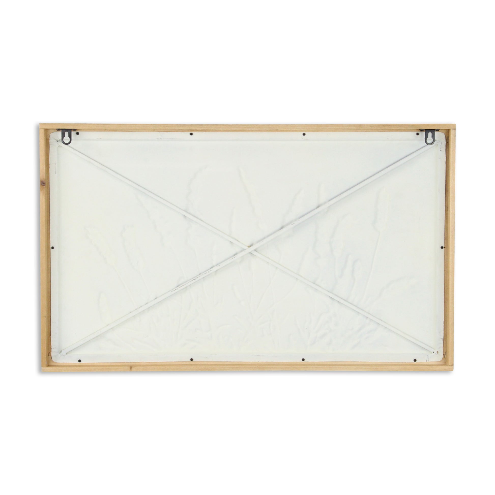 CALABASAS 16" X 26" NATURAL WHITE AND LAVENDER FLORAL WOOD FRAMED ART - Varnish & Vibe