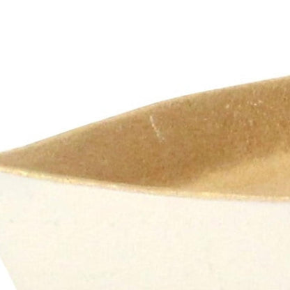 10" GOLD AND OFF WHITE CAST IRON OVAL BOAT SHAPED TRAY