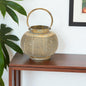 MALIBU 6" BRONZE AND GREEN DISTRESSED LATTICE METAL TABLETOP LANTERN CANDLE HOLDER - Varnish & Vibe
