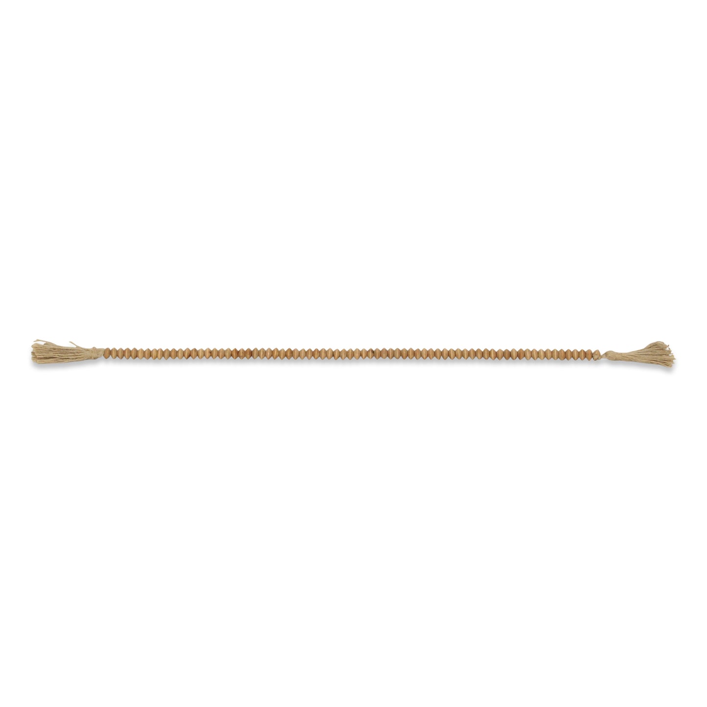 36" BROWN ROPE AND WOOD HAND PAINTED DECORATIVE TASSEL