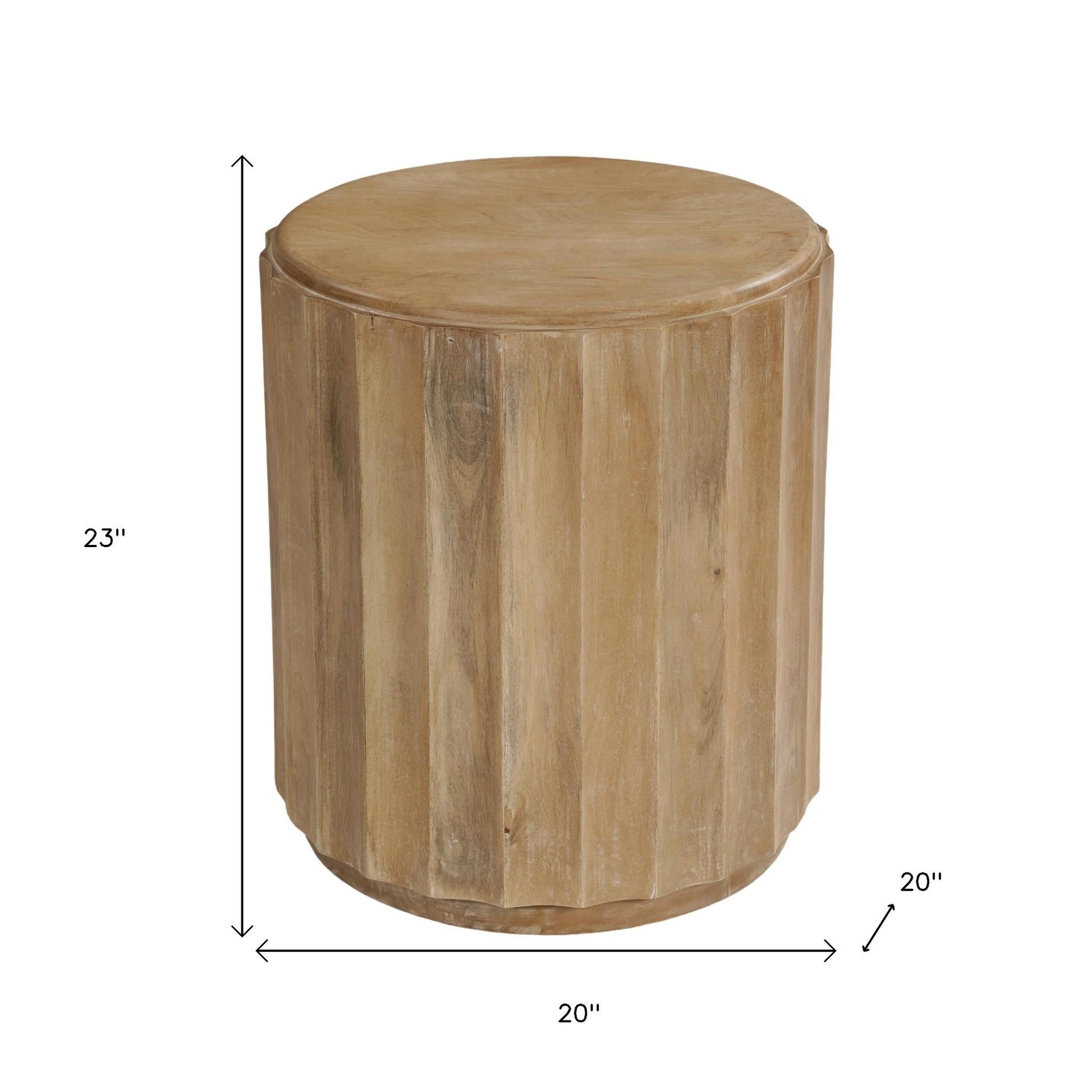 wood round block end table, brown solid wood round block, 23" brown solid wood round, solid wood round block end, round block end table