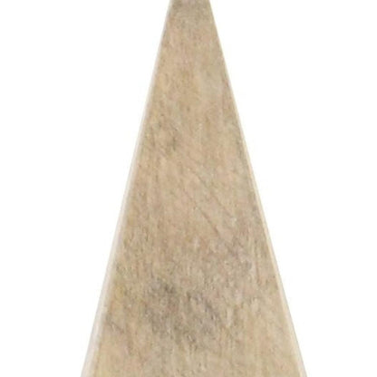 6" NATURAL SOLID WOOD PYRAMID DECORATIVE SCULPTURE