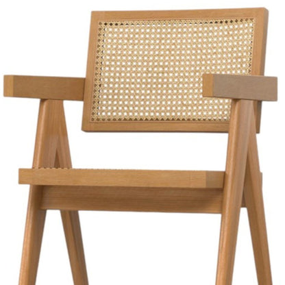MALIBU II SET OF TWO NATURAL SOLID WOOD DINING PARSONS CHAIRS - Varnish & Vibe