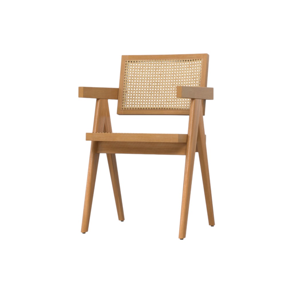 MALIBU II SET OF TWO NATURAL SOLID WOOD DINING PARSONS CHAIRS - Varnish & Vibe