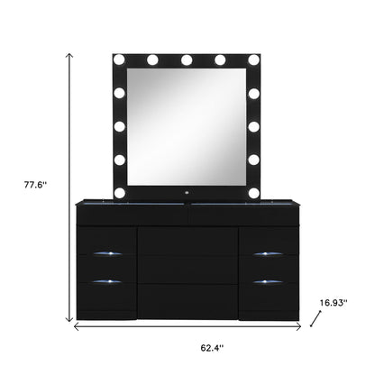 glass wood drawer vanity table, black glass wood drawer vanity, wood drawer vanity table mirror, drawer vanity table mirror seating, vanity table mirror seating lights