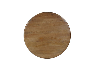 PALISADES FIVE PIECE BROWN ROUND SOLID WOOD DINING SET WITH FOUR CHAIRS - Varnish & Vibe