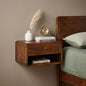 LAUREL 18" CHESTNUT SOLID WOOD ONE DRAWER FLOATING NIGHTSTAND