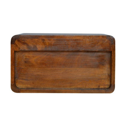 LAUREL 18" CHESTNUT SOLID WOOD ONE DRAWER FLOATING NIGHTSTAND