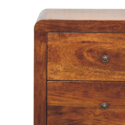 LAUREL 24" CHESTNUT SOLID WOOD THREE DRAWER NIGHTSTAND