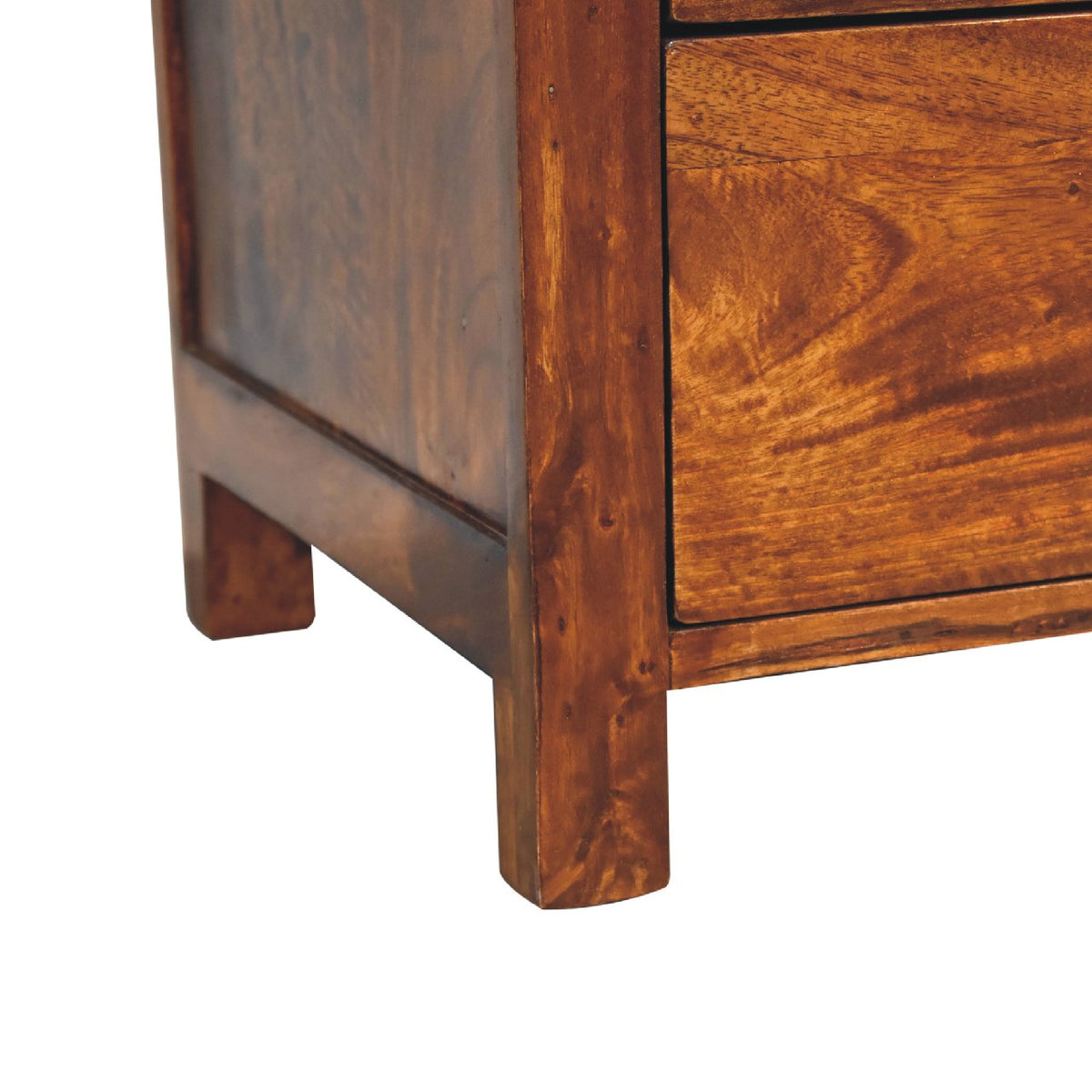 LAUREL 24" CHESTNUT SOLID WOOD THREE DRAWER NIGHTSTAND