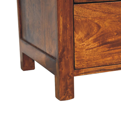 LAUREL 24" CHESTNUT SOLID WOOD THREE DRAWER NIGHTSTAND