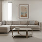 MALIBU 45" NATURAL SOLID WOOD DISTRESSED COFFEE TABLE WITH SHELF - Varnish & Vibe