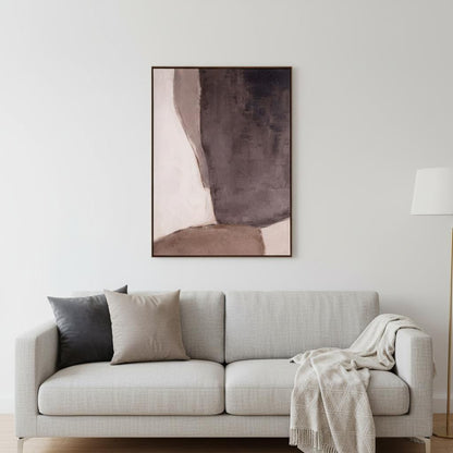 MALIBU RESONANCE HAND PAINTED BROWN FLOATER FRAME WALL ART - Varnish & Vibe