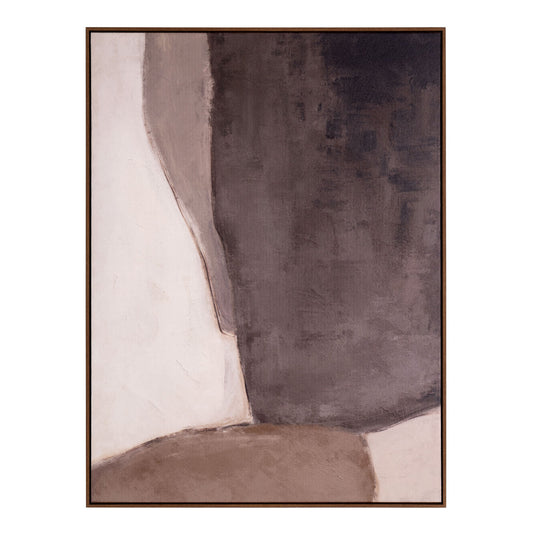 MALIBU RESONANCE HAND PAINTED BROWN FLOATER FRAME WALL ART - Varnish & Vibe