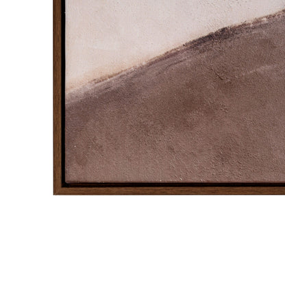 MALIBU RESONANCE HAND PAINTED BROWN FLOATER FRAME WALL ART - Varnish & Vibe