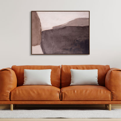 MALIBU RESONANCE HAND PAINTED BROWN FLOATER FRAME WALL ART - Varnish & Vibe