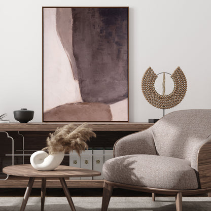 resonance hand painted brown floater, brown floater frame wall art, hand painted brown floater frame, resonance hand painted, floater frame wall art