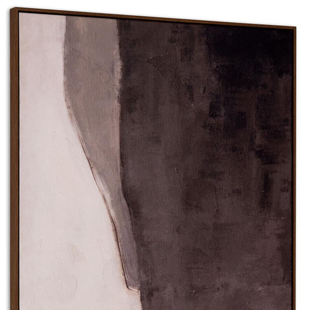 MALIBU RESONANCE HAND PAINTED BROWN FLOATER FRAME WALL ART - Varnish & Vibe